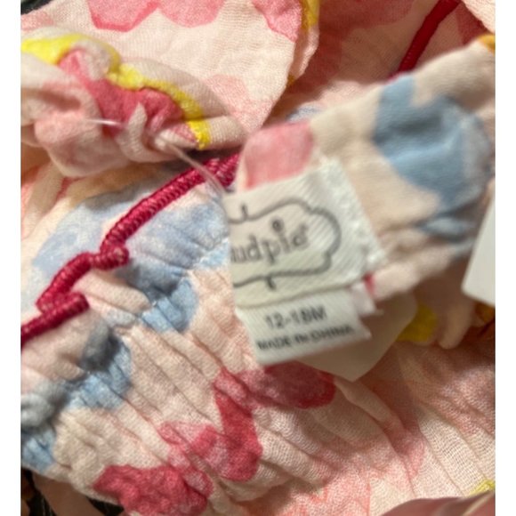 Mud Pie 12-18m NWT Rainbow stripe tiered dress set headband cotton gauze 2pc - Picture 3 of 3